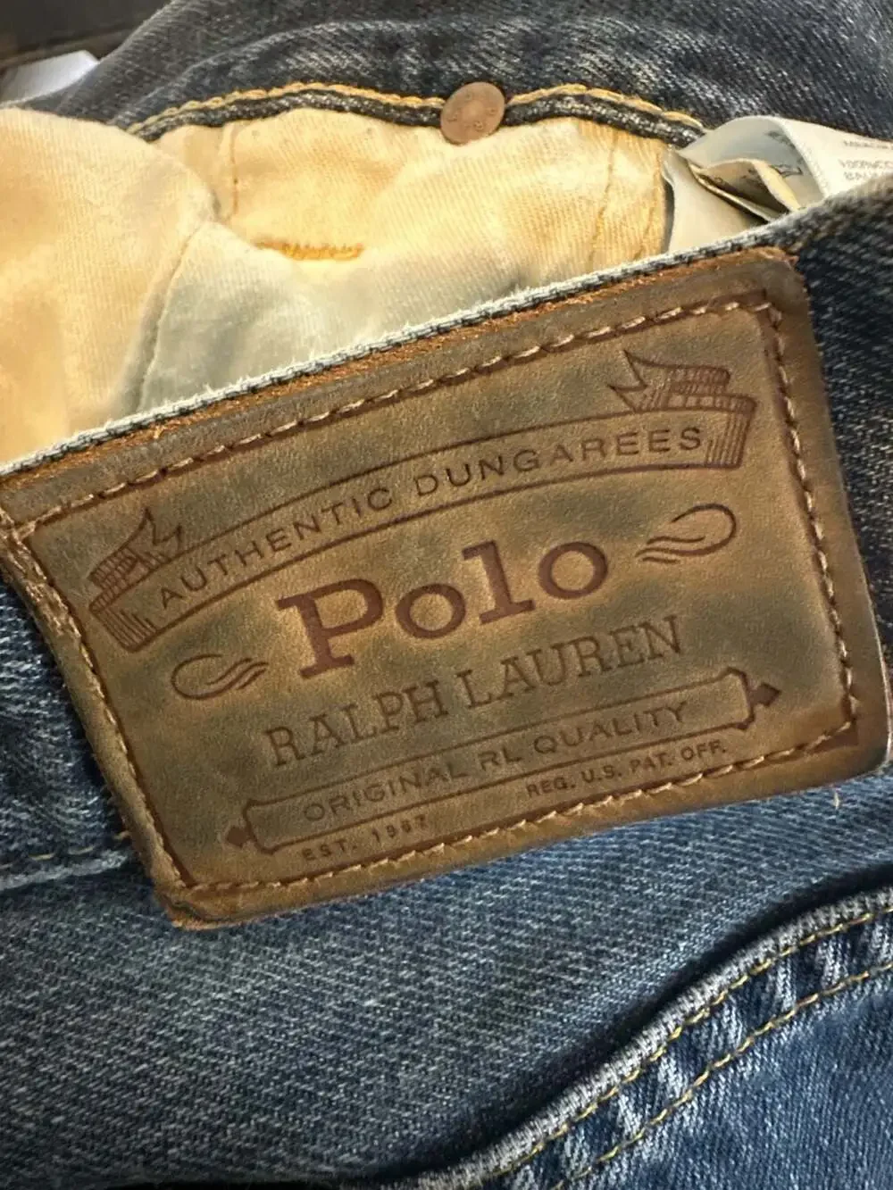 Vintage Polo Ralph Lauren 50B/32 Cutoff Denim Jeans Size 50x28